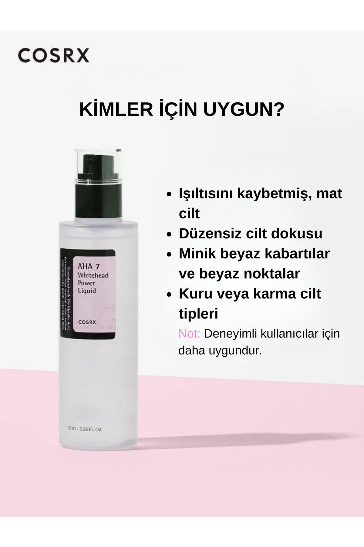 AHA 7 Whitehead Power Liquid – 100ml AHA Asitli Tonik