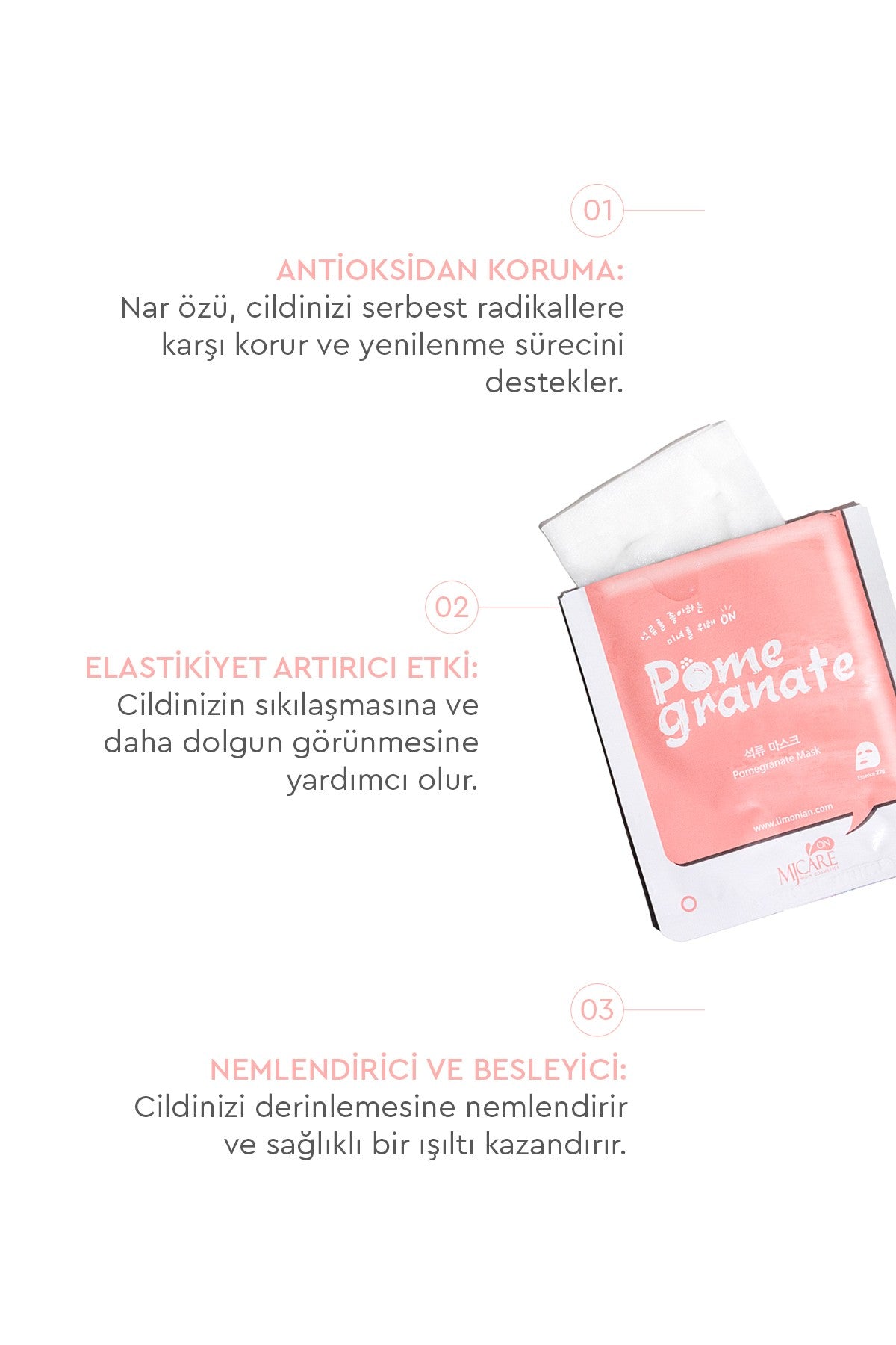 On Pomegranate Mask - Nar Özlü Yüz Maskesi 10'lu