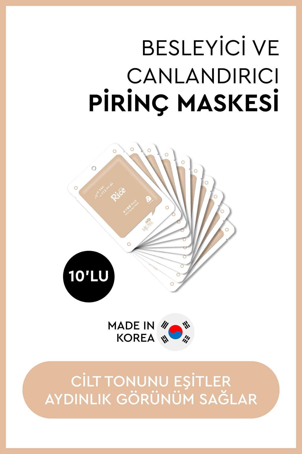 On Rice Extract Mask - Pirinç Özlü Yüz Maskesi 10'lu