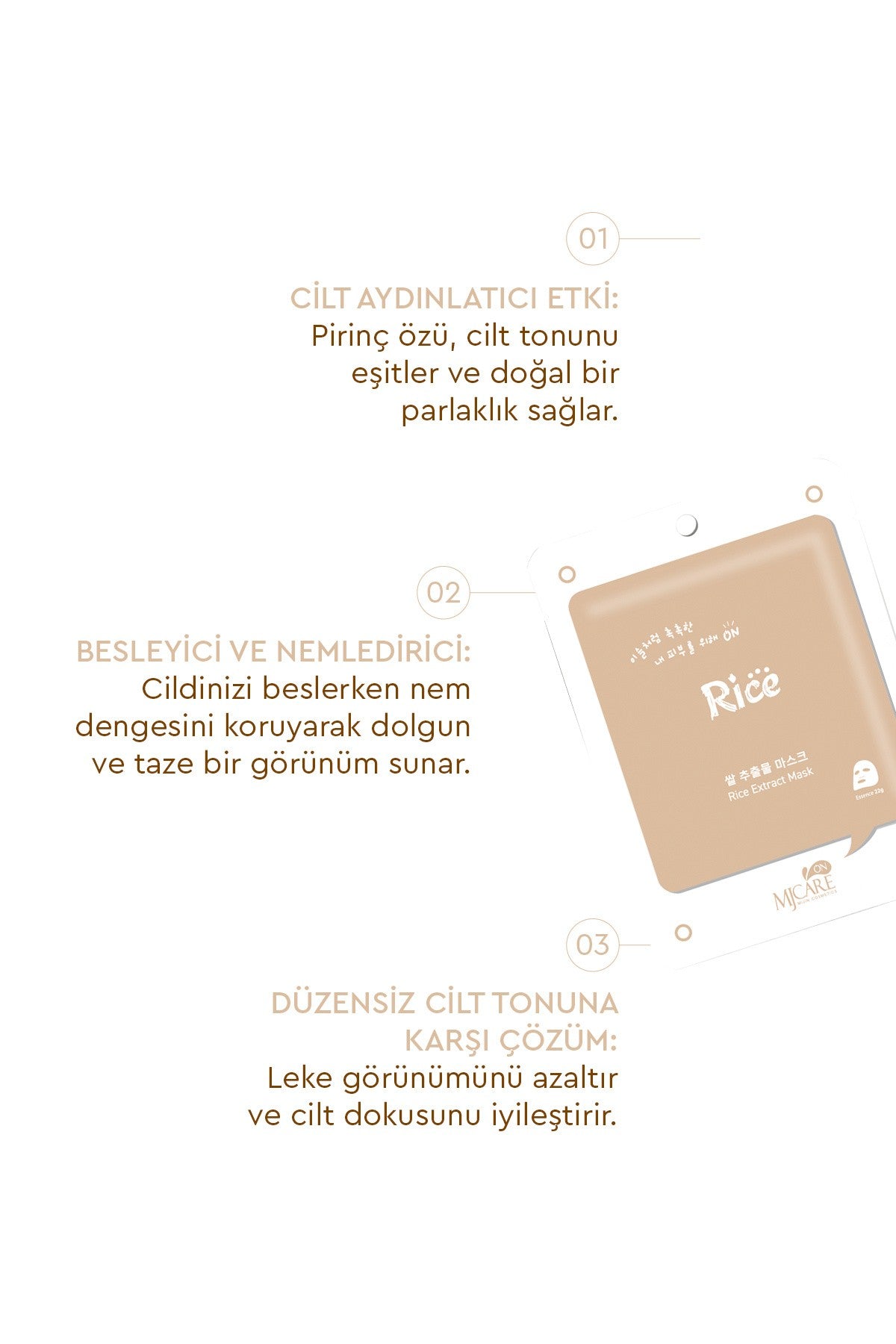 On Rice Extract Mask - Pirinç Özlü Yüz Maskesi 5'li