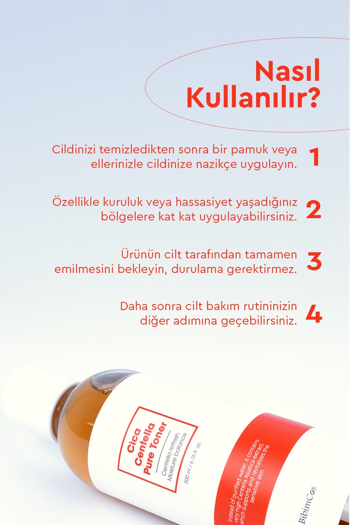 Cica Centella Pure Toner 200ml - Cilt Yatıştırıcı Tonik