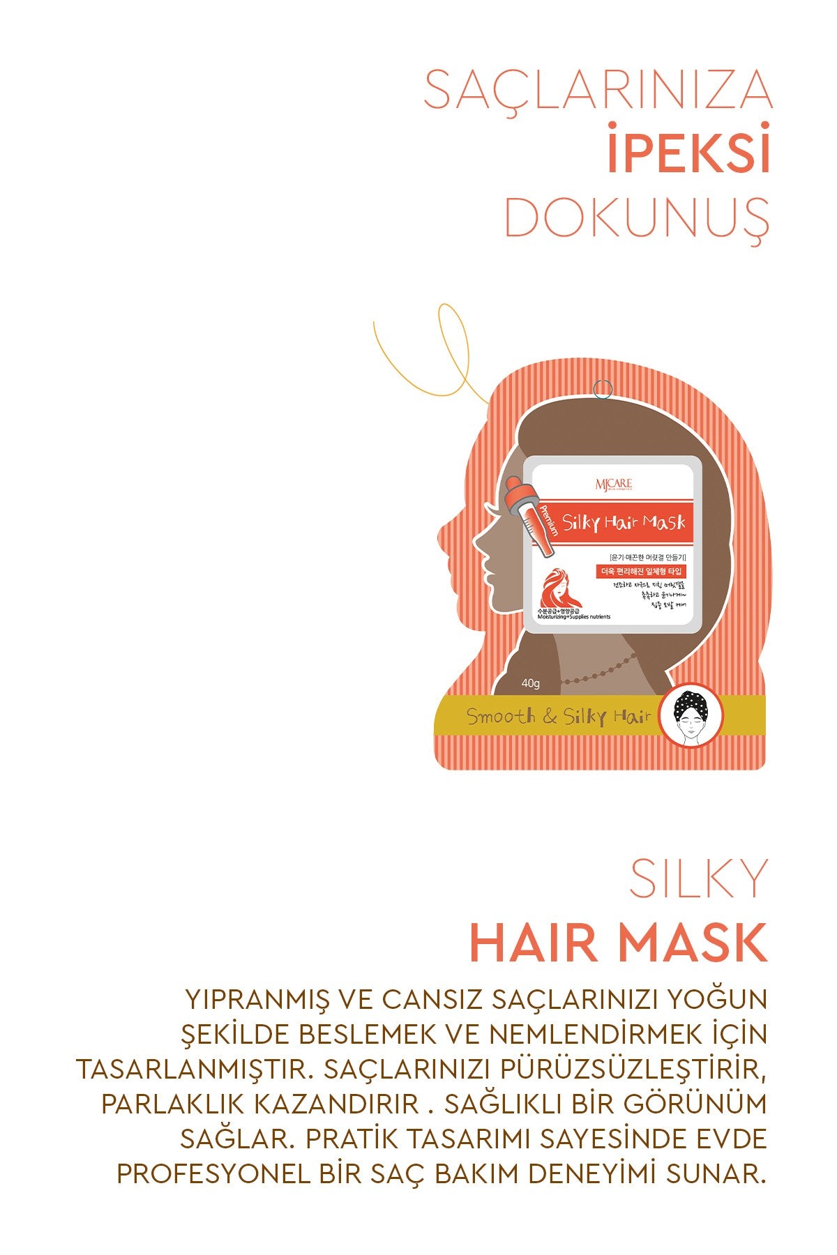 Premium Silky Hair Mask - Pürüzsüzleştirici Saç Maskesi 5'li