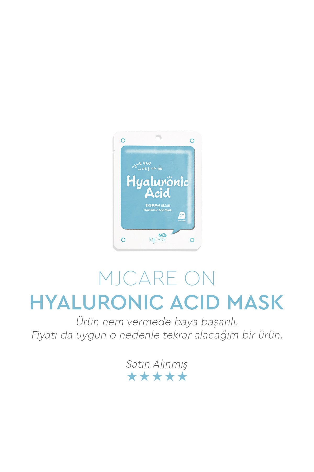 On Hyaluronic Acid Mask - Hyalüronik Asit Özlü Yüz Maskesi 20'li