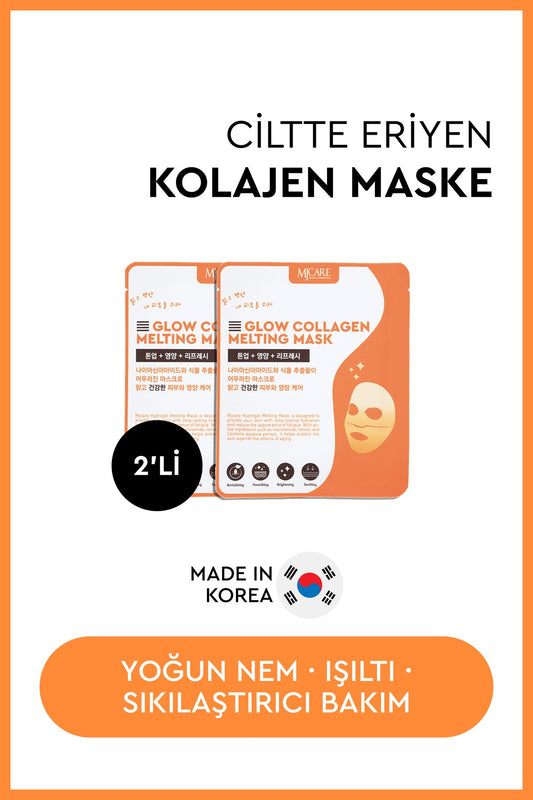 Glow Collagen Melting Mask - Hydrojel Şeffaflaşan Eriyen Maske 2'li
