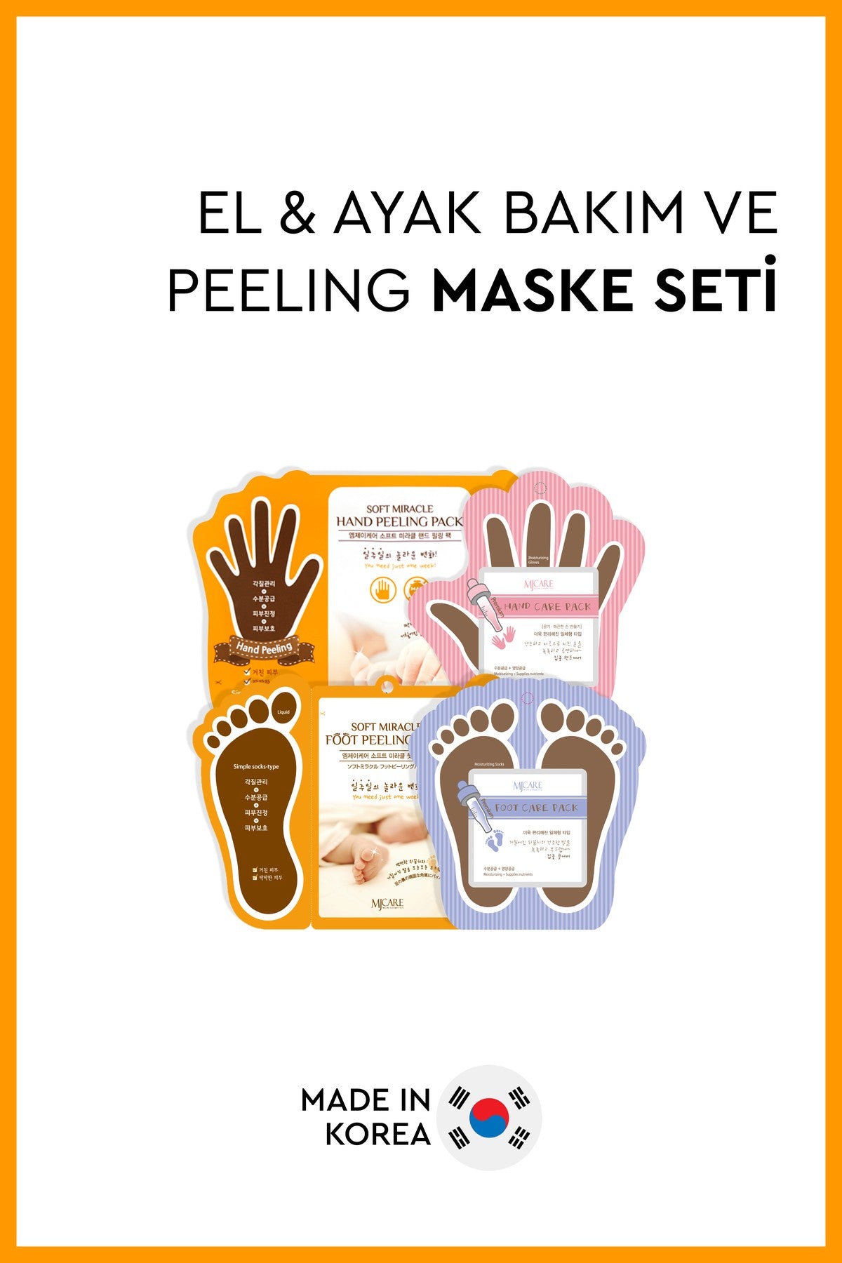 El&ayak Bakım Ve Peeling Maske Seti