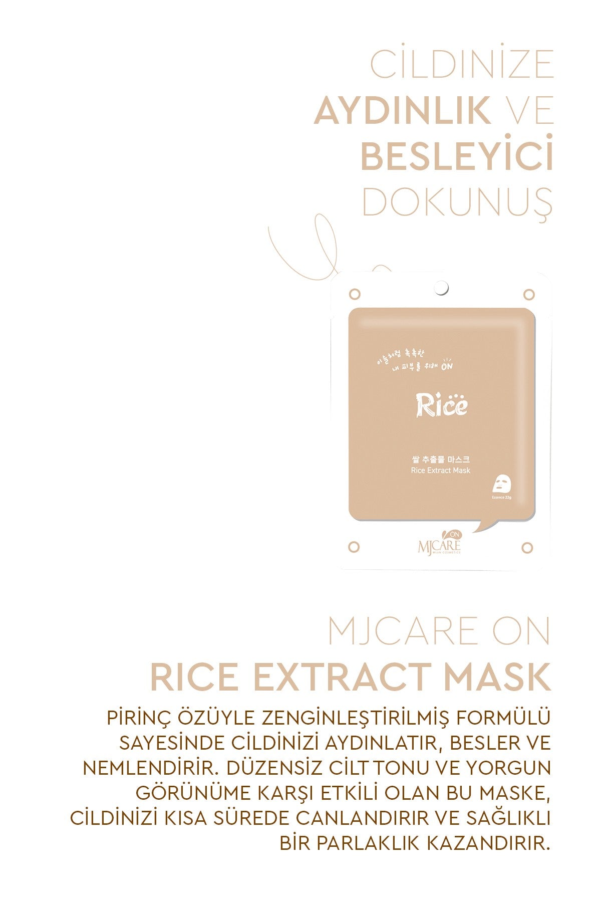 On Rice Extract Mask - Pirinç Özlü Yüz Maskesi 20'li