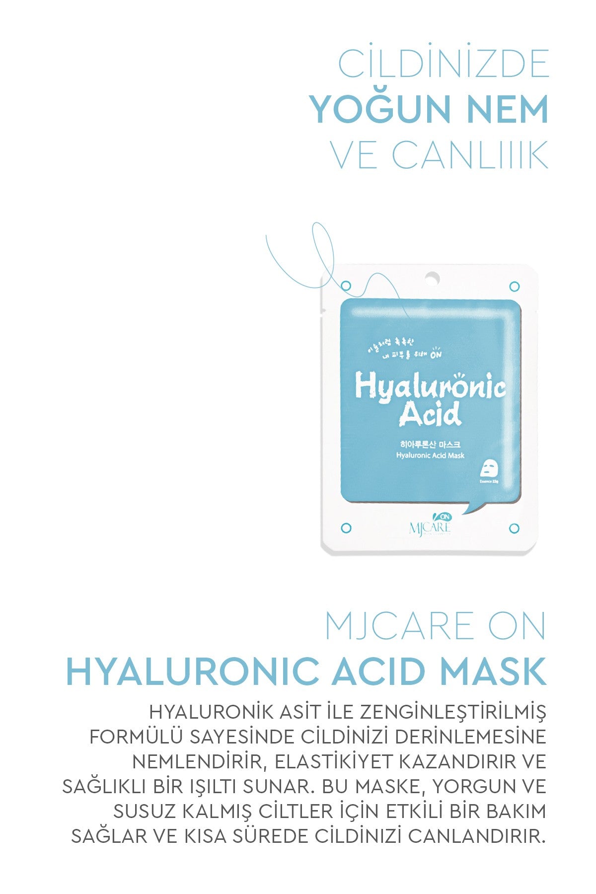 On Hyaluronic Acid Mask - Hyalüronik Asit Özlü Yüz Maskesi 20'li