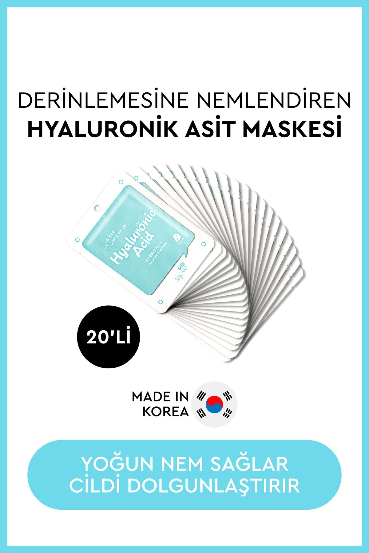 On Hyaluronic Acid Mask - Hyalüronik Asit Özlü Yüz Maskesi 20'li