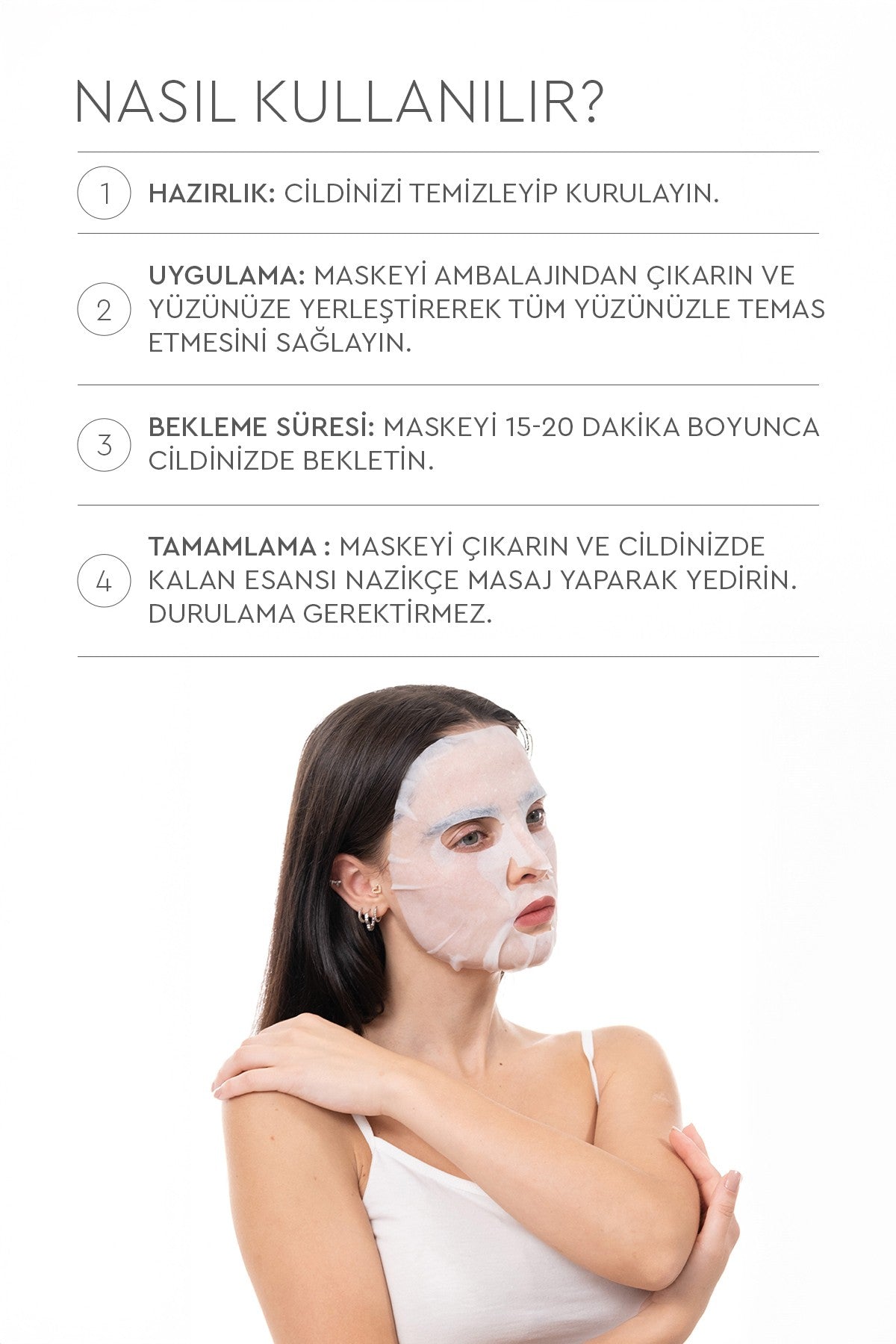 On Hyaluronic Acid Mask - Hyalüronik Asit Özlü Yüz Maskesi 20'li
