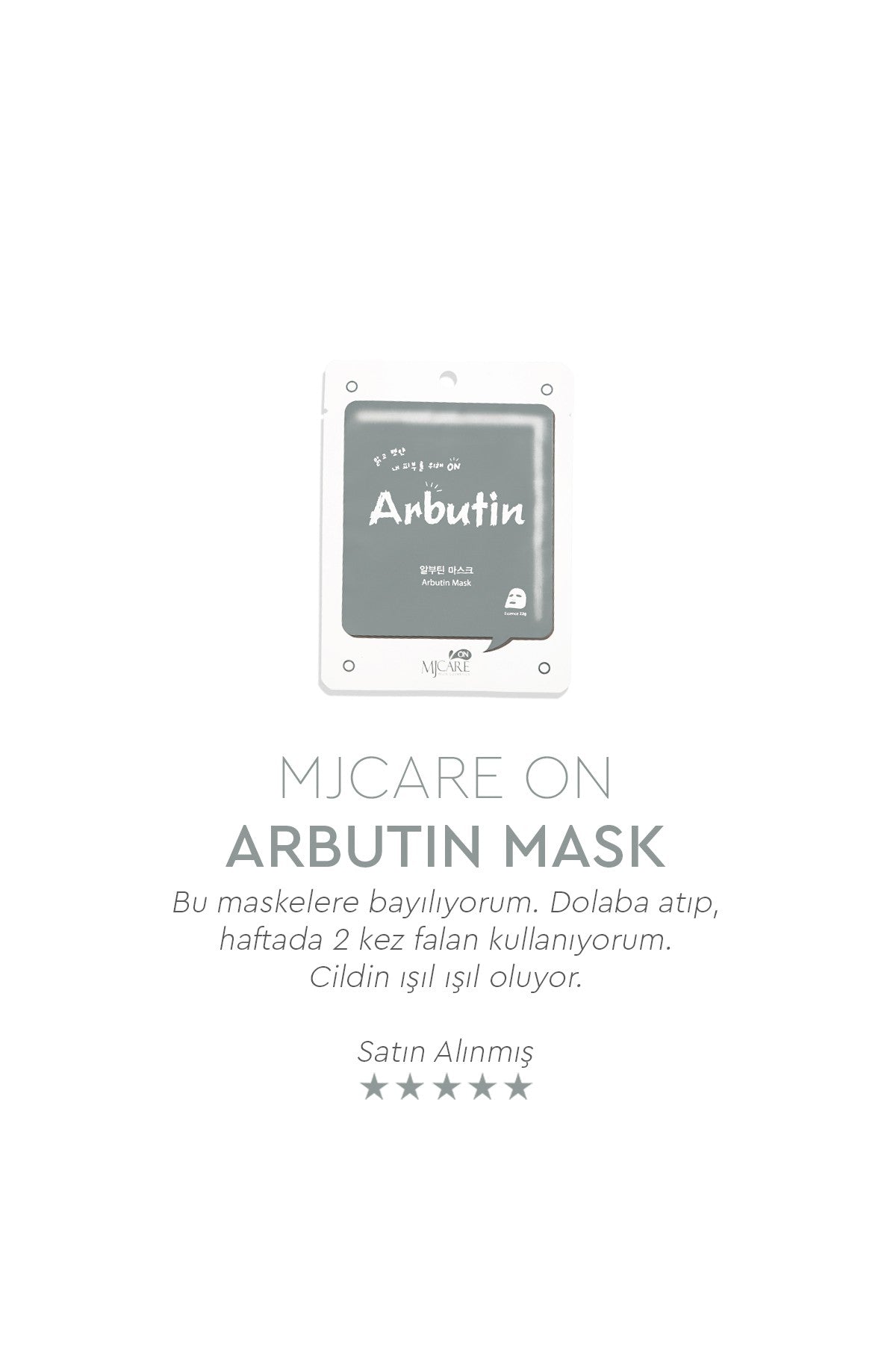 On Arbutin Mask - Arbutin Özlü Yüz Maskesi 20'li