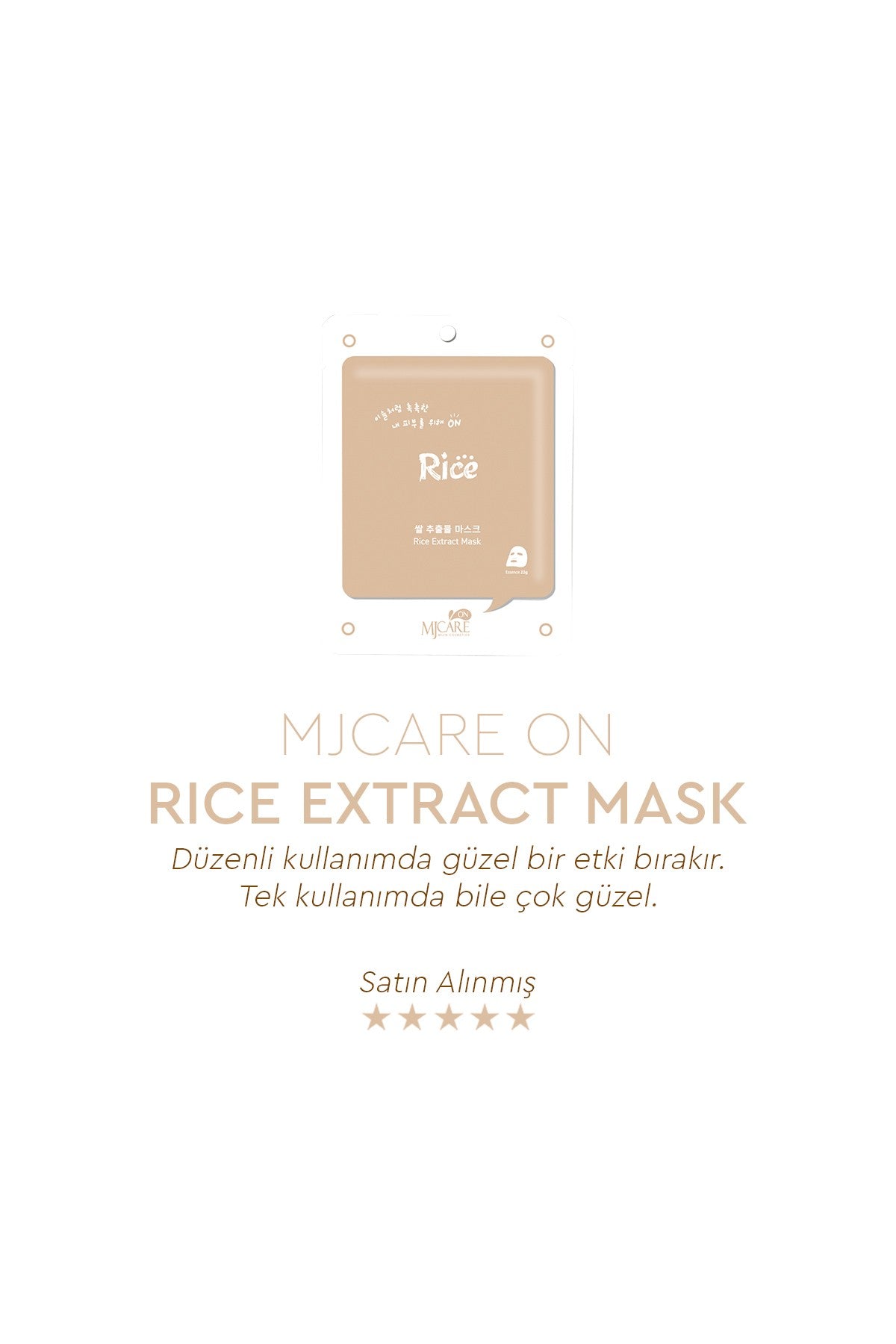 On Rice Extract Mask - Pirinç Özlü Yüz Maskesi 20'li