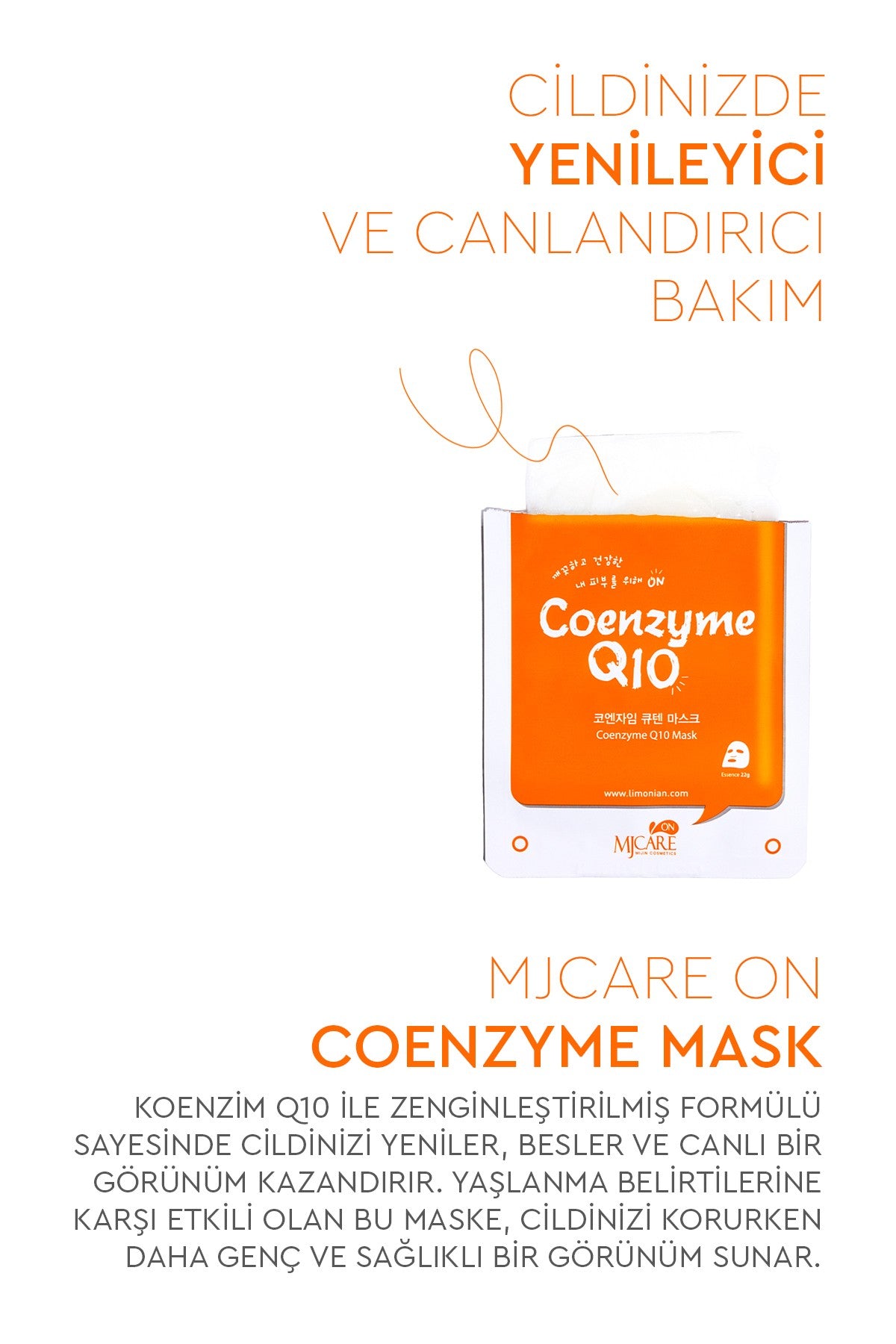 On Coenzyme Mask - Koenzim Q10 İçeren Yüz Maskesi 20'li