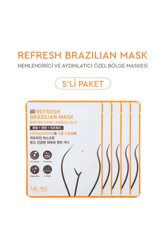 Refresh Brazilian Mask - Yatıştırıcı, Nemlendirici ve Aydınlatıcı Özel Bölge Maskesi 5'li