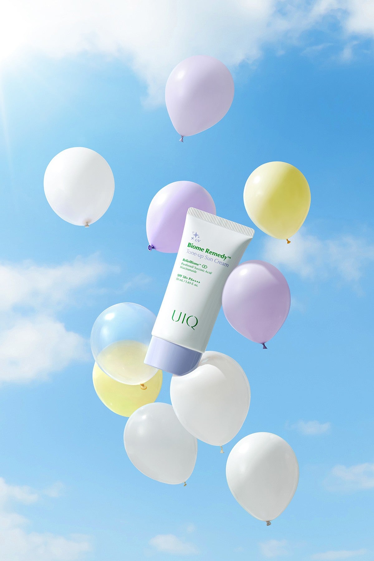 Biome Remedy Tone-up Sun Cream (Purple) 50ml SPF50+ and PA++++ - Purple Tone-up Sunscreen