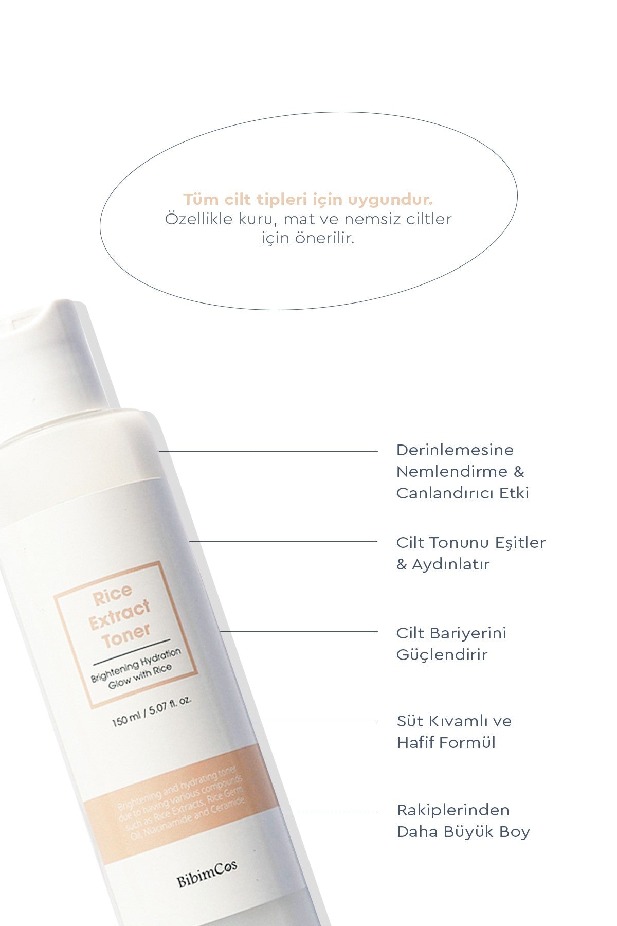 Rice Extract Toner 150ml Pirinç Özlü Tonik