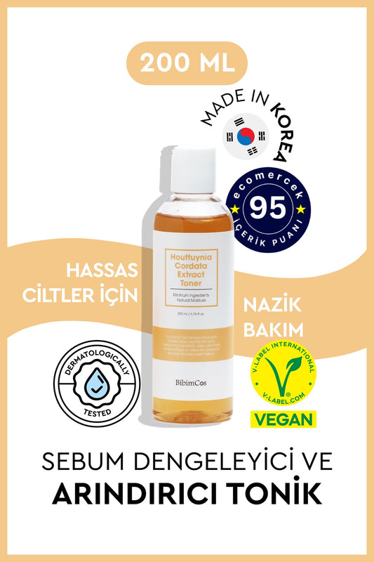 Houttuynia Cordata Extract Toner 200 ml – Arındırıcı Tonik