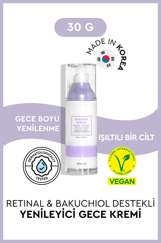 Retinal & Bakuchiol Destekli Yenileyici Gece Kremi 30g