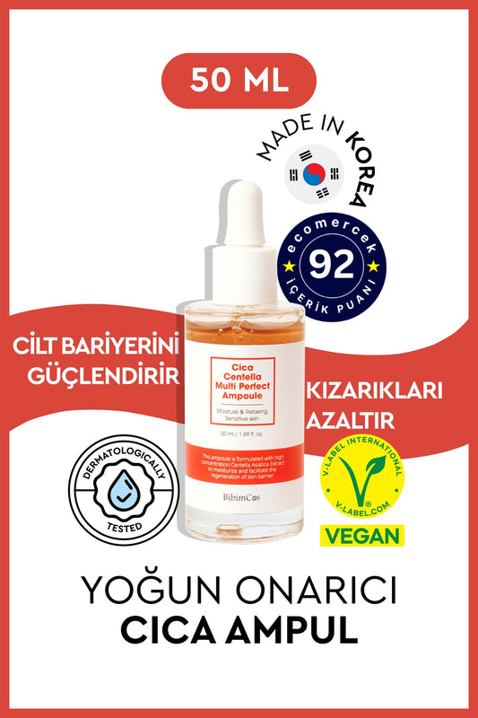 Cica Centella Multi Perfect Ampoule 50ml - Cilt Yatıştırıcı ve Nemlendirici Serum