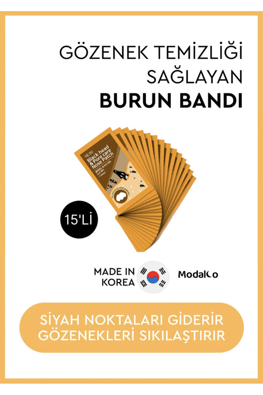 Nose Patch - Siyah Nokta Ve Gözenek İçin Temizleyici Burun Bandı 15'li