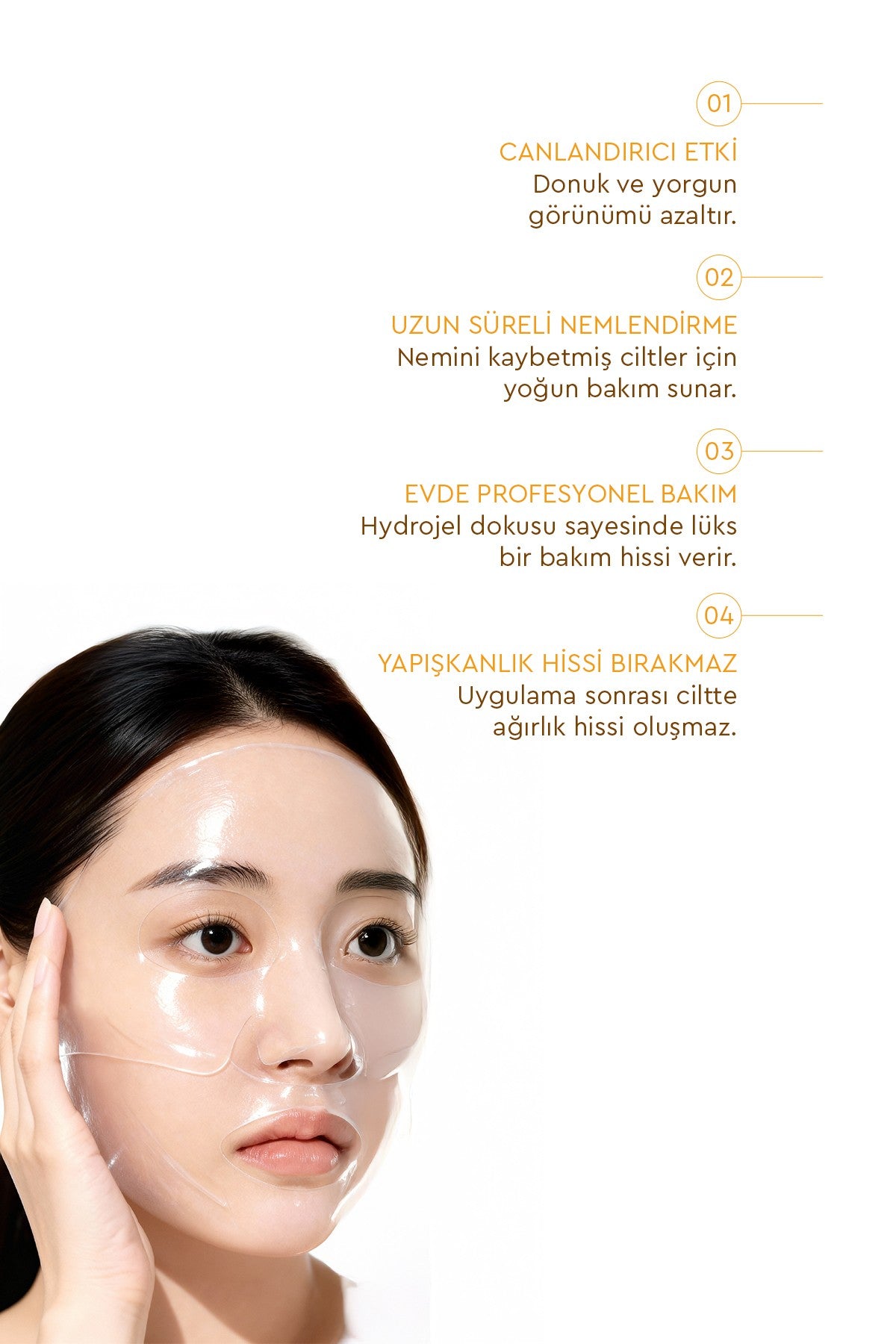 Glow Collagen Melting Mask - Hydrojel Şeffaflaşan Eriyen Maske 5'li