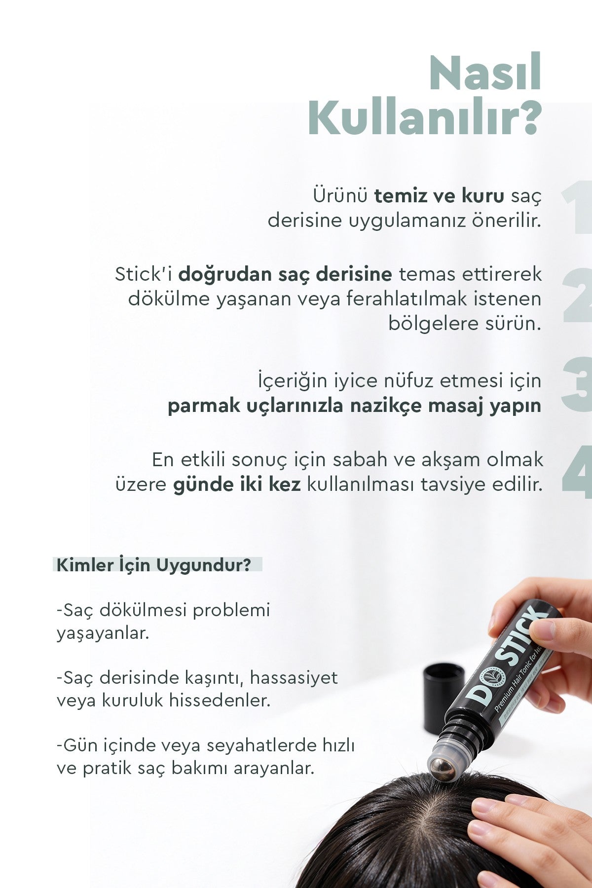 Do Stick Boost - Boost Grow On Essence Hair Revial Serum 10ml - Saç Çıkarıcı Roll Up Serum