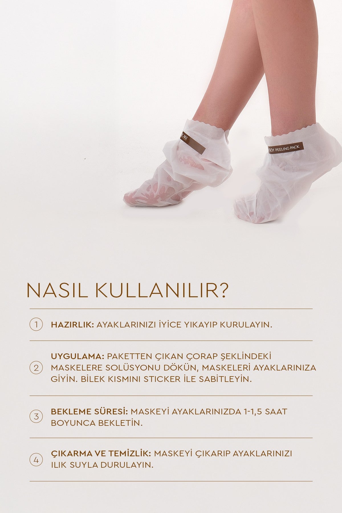 Miracle Foot Peeling Pack - Mjcare Çorap Tipi Ayak Peeling Maskesi