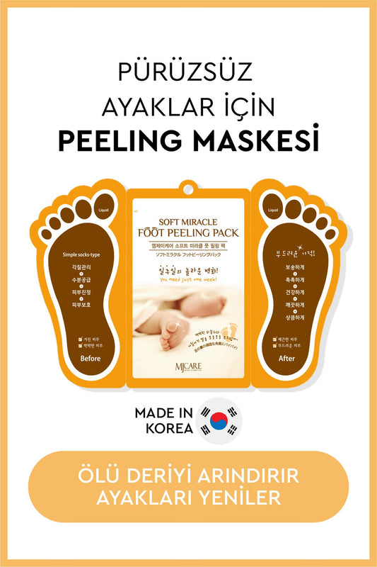 Miracle Foot Peeling Pack - Mjcare Çorap Tipi Ayak Peeling Maskesi
